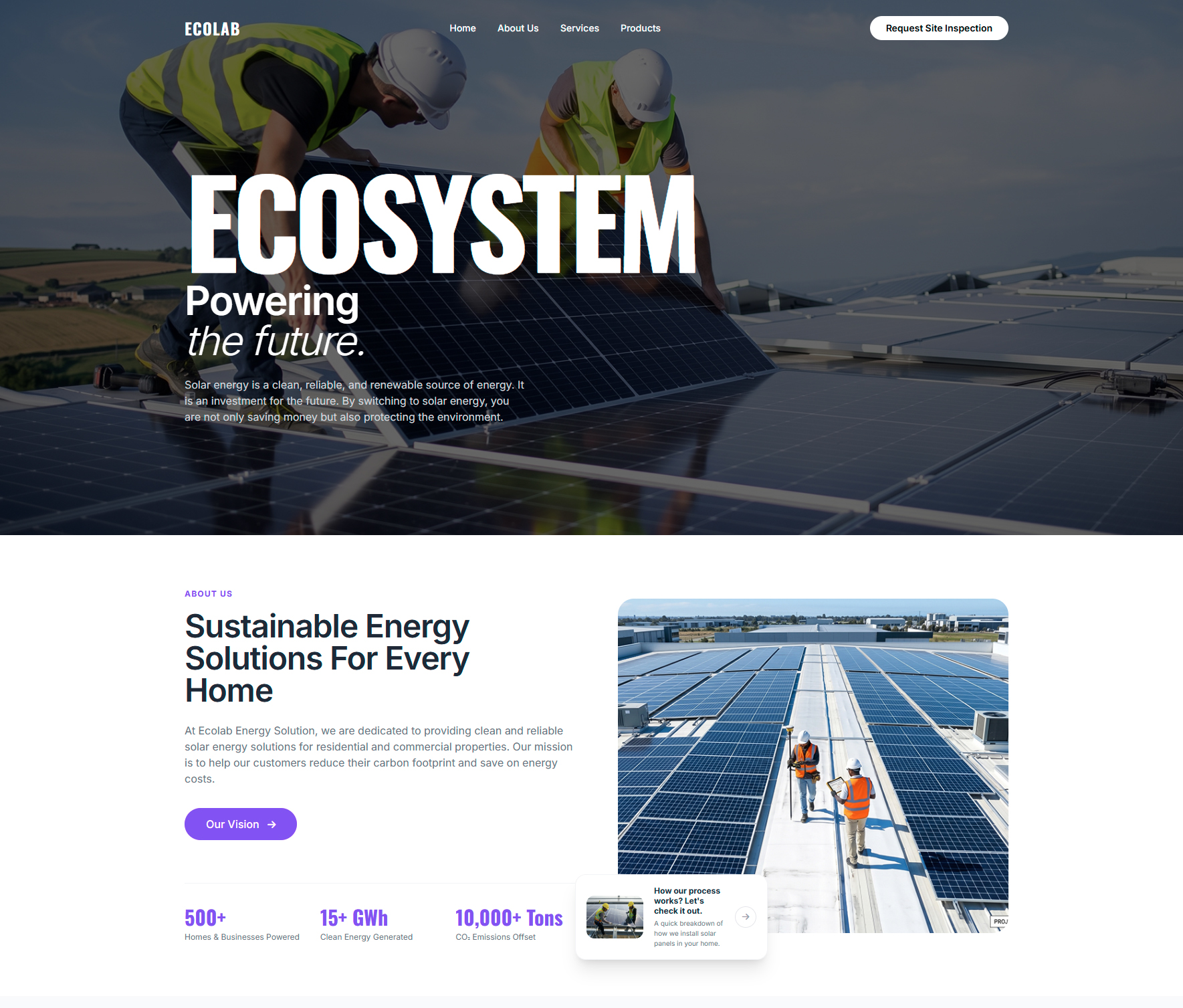 Ecolab Energy website design